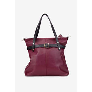 Borsa a Spalla da Donna in Vera Pelle Morbida Made in Italy con Due Cinghie, Dettagli con Rivetti e Chiusura a Zip 25380 - Product Image 4