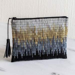 Wholesale Beaded Embroidery <b>Clutch</b> <b>Bag</b> for <b>Weddings</b> and Special Occasions Stylish Seed Beads Embroidery <b>Clutch</b> Hand - Product Image 2