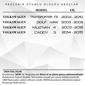 มือจับประตู PA ที่ต่ำกว่าสำหรับ VW รถ T5, แคดดี้, Multivan - Product Image 2