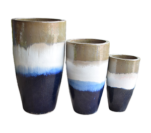 [Leo Nguyen Le] - Vente en gros de grands pots à plantes ronds en céramique, pots à fleurs en céramique, pots de jardin d'extérieur, jardinières en céramique - Product Image 1