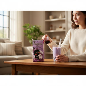 Kit de thé au lait à bulles instantané, saveur matcha au sucre brun, boîte de 240g - Product Image 4