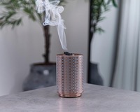 Meilleur vendeur, élégant brûleur d'encens de couleur cuivre, pour la décoration de la maison, design durable, parfait pour l'aromathérapie et les cadeaux