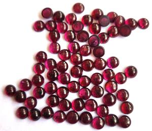 Grenat rhodolite rose naturel 4mm à cabochon rond dos plat-grenat rhodolite rose lâche pierre précieuse de qualité supérieure - Product Image 1