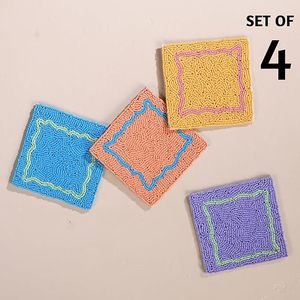 Best Theme Design Glass Beads <b>Table</b> <b>Coaster</b> Best for Parties and Other Functions Tableware Decorative Beast Design <b>Coaster</b> - Product Image 3