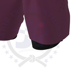 กางเกงขาสั้นผ้าโพลีเอสเตอร์สำหรับเดินชายหาดกางเกงขาสั้นผ้าถักแบบรัดเอวแบบถักแบบกำหนดเองกันน้ำสำหรับ100% - Product Image 5