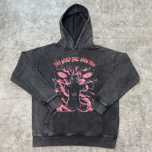 เสื้อฮู้ดดี้ผู้ชายลายมัดย้อมดีไซน์ใหม่ ออกแบบเองได้ ผ้าฝ้ายผสมคุณภาพสูง 100% ผ้าฟลีซเนื้อนุ่ม ระบายอากาศได้ดี - Product Image 1