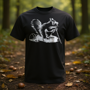 Camiseta Vintage con Diseño de Ardilla Ciego y Frutos Secos, Ropa Promocional con Temática Animal - Product Image 3