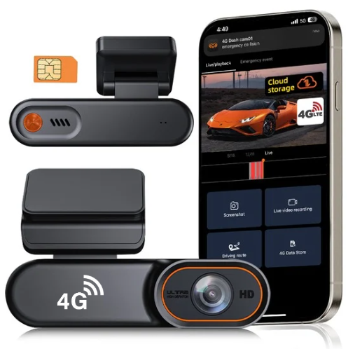 1080p Vehicle Car GPS Tracking Dashcam with Dual Lens 4G LTE Sim Mini Car MDVR Cloud Dashcam Video Recorder