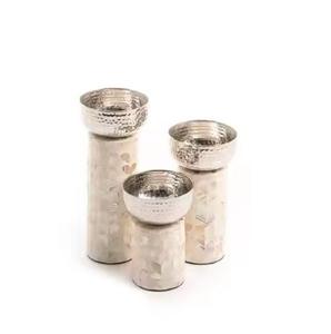 Bougeoir rond fait à la main en nacre de haute qualité décoration de la maison éclairage décor bougie de table stands vente chaude - Product Image 2