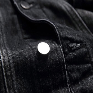 Winter <b>Jacket</b> <b>Men</b> Wear Long Sleeve Covered With Button Best Selling Stylish Black Color <b>Denim</b> Jean <b>Jacket</b> - Product Image 5