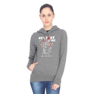 Pull à capuche en coton biologique pour femmes, gris, grande taille, vêtements de mode pour femmes, sweatshirts tricotés d'hiver pour filles, vente - Product Image 4