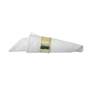 Cena Fiesta Vajilla Decoración Latón Metal Servilletero Anillo Titular Chapado en oro Acabado Forma de hoja Servilletero - Product Image 5