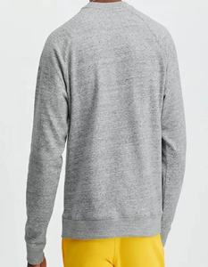 Sudadera 100% de algodón con cuello redondo para hombre, ropa deportiva masculina de alta calidad con bolsillos y cremallera - Product Image 2