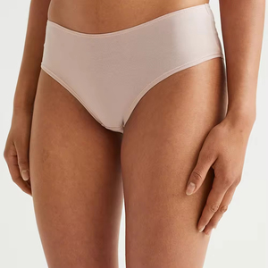 New <b>Women's</b> Silk Cotton Knitted Mid-Rise Breathable Sexy Bikini <b>G</b> <b>String</b> Panty Solid Pattern Summer Underwear - Product Image 1