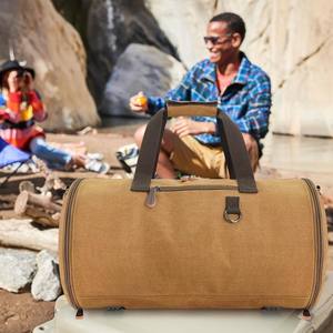 Handmade Luxury Cotton Canvas Duffle Bag <b>Large</b> Capacity Lightweight Travel Luggage Zipper Closure for Men <b>Women</b> for Travel - Product Image 2