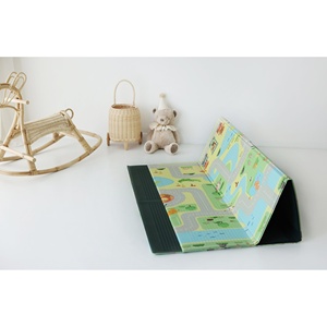 Tapis de jeu vert pliable simple face 130x80x1cm pour bébé, mousse XPE non toxique, conception étanche et légère - Product Image 6