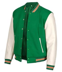 Chaqueta universitaria de béisbol informal a la moda al por mayor, chaqueta personalizada de algodón y poliéster con letras, chaqueta universitaria para hombre - Product Image 3