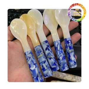 ส้อมและช้อนไข่มุกแม่ที่ไม่เหมือนใคร | ขัดเงาอย่างดีมีรูปร่างและขนาดที่หลากหลาย | สินค้าน่ารักสำหรับบ้านและสปา - Product Image 6