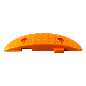 Pare-chocs de vitesse ovale en plastique jaune 30 x 10 x 4 cm, rampe de sécurité routière pour câbles, pour usage routier - Product Image 4
