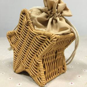 Panier de rangement en rotin PP en forme d'étoile à la mode pour femme, type de fermeture ouverte, élégant sac de plage et boîte cadeau pour filles - Product Image 2