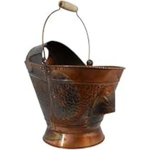 Weather-resistant metal charcoal bucket with reinforced welded joints for added durability and prolonged usage - Product Image 1