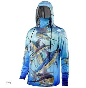 New Design Mens UPF 50+ Design Mask Hooded With <b>Face</b> Shield Custom Printing Fishing <b>Shirts</b> Fishing Hunting Wear - Product Image 2