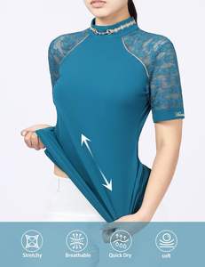 Conception Polyester Tissu Durable Femmes Chemises Équestres Spectacle pour Équitation T-Shirt Compétition Top Jodhpur & Culotte - Product Image 3