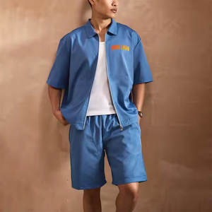 Vente en gros 100% coton vêtements de rue décontractés ensemble court imprimé personnalisé 2 pièces t-shirt et haut court meilleure vente d'été - Product Image 6