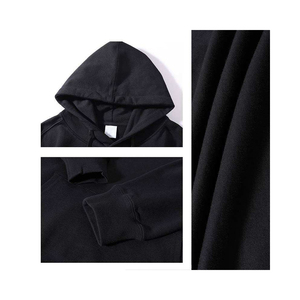 New Trend Men's Double-Layer Pullover Sudadera con capucha de algodón de diseño personalizado con detalle bordado para otoño - Product Image 2