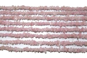 Grava Irregular de Cuarzo Rosa Natural, Forma de Pepita sin Cortar, Liso, 4mm a 8mm, Fabricación de Joyas, Hilo de Cuentas de 34 Pulgadas de Largo - Product Image 2