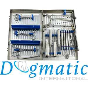 Kit de Implantes Dentales Quirúrgicos de Acero Inoxidable Reutilizable de 17 Piezas Dogmatic International, Instrumentos de Cirugía Oral Manuales, Casete, CE - Product Image 4