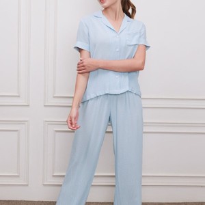 Conjunto de Pijama de Algodón Suave para Mujer, Ropa de Dormir Cómoda y Transpirable, Traje de Dormir Holgado y Relajante - Product Image 3
