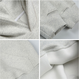 เสื้อฮู้ดดี้สตรีทแวร์ทรงหลวม ไหล่ตก ผ้าฝ้าย 100% สำหรับฤดูหนาว พิมพ์ลายพัฟ DTG เนื้อผ้าหนา ทรงโอเวอร์ไซส์ แบบสวมหัว ยูนิเซ็กส์ - Product Image 4