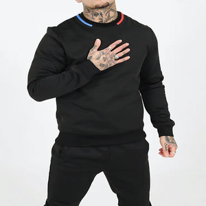 Ensemble de survêtement d'hiver pour homme en coton 100% respirant avec logo personnalisé imprimé, 2 pièces, vente en gros - Product Image 4