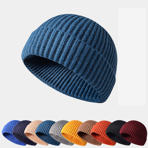 Gorro de Punto para Otoño e Invierno, Gorro Holgado de Lana con Puño, Gorro Personalizado con Logotipo, Gorro Elástico Liso para Hombre y Mujer - Product Image 1