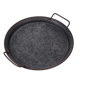 Plateau rond en fer forgé, plateau de présentation, accessoire photo, plateau alimentaire, plateau de service décoratif - Product Image 1