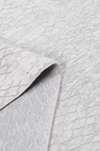 Tapis de couloir moderne en velours blanc crème style Kilim, lavable, 10 mm, géométrique, en polyester, antidérapant, Turquie, vente en gros, taille personnalisée - Product Image 4