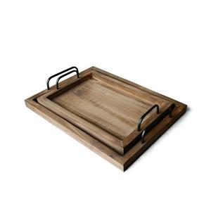 New Selling Great Quality Hotels Serving <b>Tray</b> <b>Large</b> Size Shape Premium Quality Wooden <b>Trays</b> With Metal Handles - Product Image 5