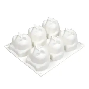 Silicone 3D Bunny Rabbit Cake Molds Silicone Molds for Baking Dessert Mousse 6 Forms New Cake Decorating Moulds