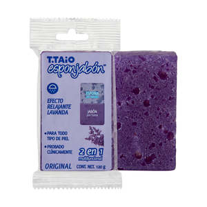 Spugna di sapone alla lavanda Esponjabon 2-in-1 | Strumento da bagno esfoliante e detergente - Product Image 1