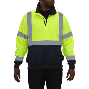 Hi Vis Custom Garment <b>Security</b> Uniform Reflective Winter Safety Work Wear Logo Jacket for Men - Product Image 5