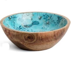 Bol à fruits en bois imprimé finition moderne, différentes tailles, pour la restauration et les restaurants, bols de service pour le petit-déjeuner - Product Image 4