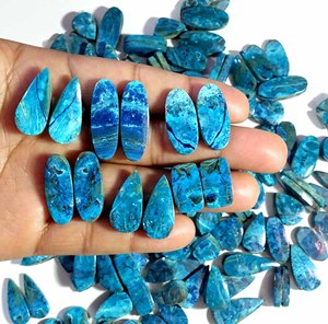 100% Natural Shattuckite par proveedor de piedras preciosas sueltas India precio al por mayor alta calidad cabujón fabricación de joyas de piedras preciosas - Product Image 2