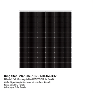 Panneau solaire monocristallin HJT PERC bifacial à demi-cellules King Star Solar JKM610N-66HL4M-BDV - Product Image 2
