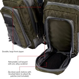 Gilet de chasse à la fauconnerie, piège à animaux, 100% coton noir avec de grands espaces, 12 poches au total - Product Image 6