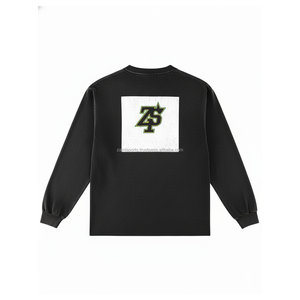 Premium 360 GSM Sudadera de algodón pesado Color negro Tela de lana suave Logotipo impreso personalizado Sudaderas de manga larga Basics - Product Image 2