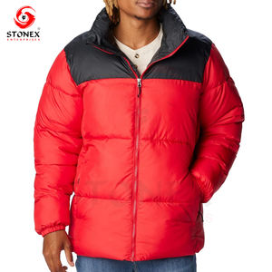 Vestes en duvet légères surdimensionnées avec logo personnalisé en gros pour hommes - Product Image 2