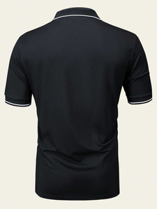 Camiseta de Manga Corta para Hombre, Estilo Verano 2025, con Bolsillo en el Cuello, 100% Algodón, Tela Suave y Cómoda Tipo Seda, Camisa de Golf - Product Image 2