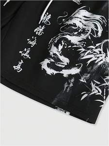 Pantalones cortos de gimnasio con estampado de camuflaje 2 en 1 para hombre, pantalones cortos de secado rápido para entrenamiento atlético Dragon Graphic 5, pantalones cortos transpirables con cintura elástica para teléfono - Product Image 5