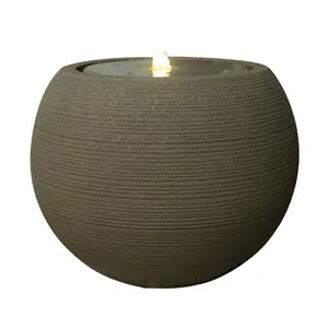 Lightweight W120H40 Concrete Water Feature Poly-Fiberglass Garden Decoration For Landscape Design Vietnam Factory Made